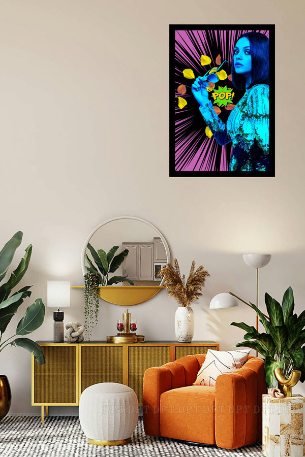 Mila Kunis | Pop Art | Large Poster Print | Wall Frame