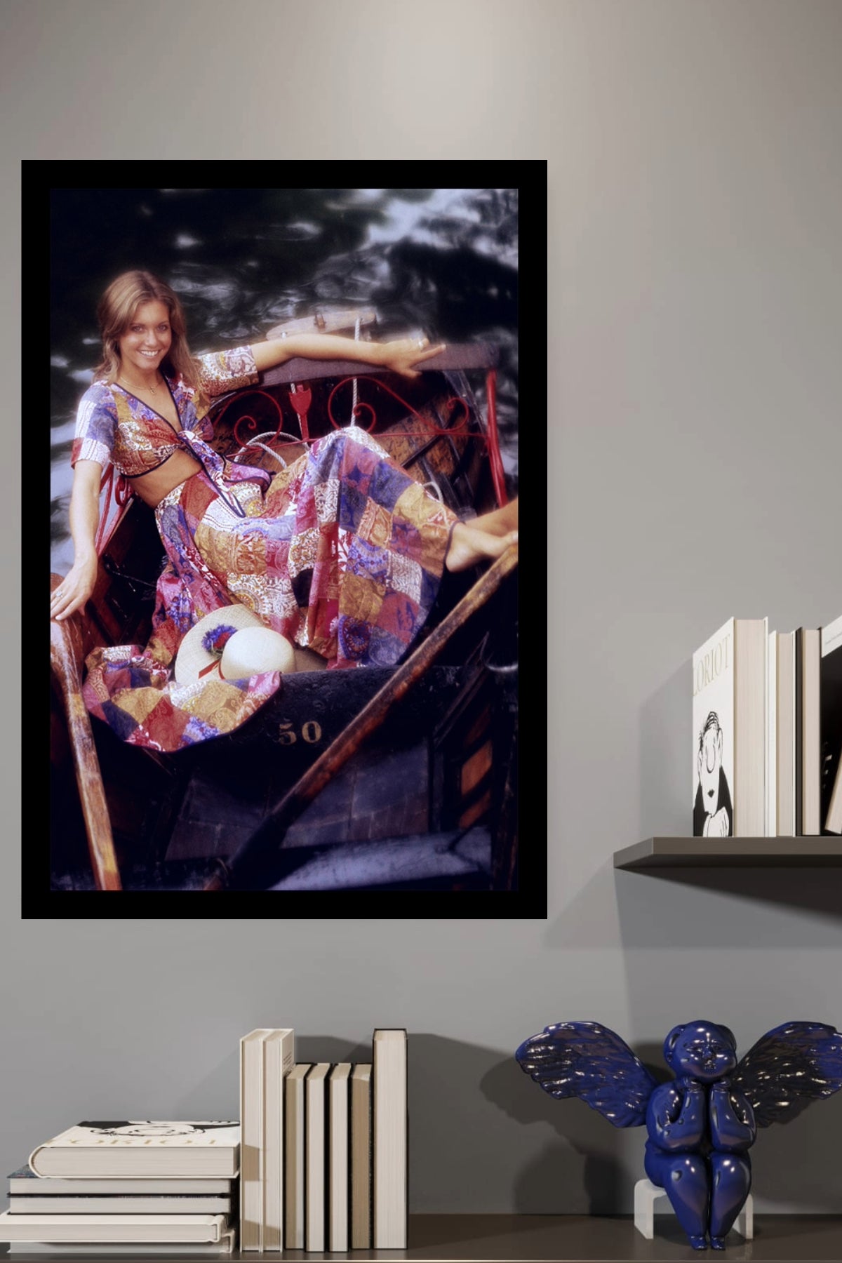 Olivia Newton-John (1973) | Vintage Fashion Art Print | Wall Frame