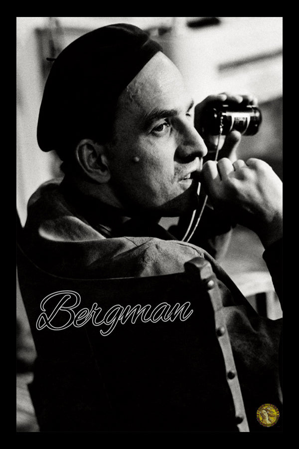 Ingmar Bergman | Vintage Famous Personalities | Large Poster Art Print | Wall Frame
