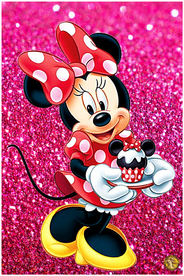 Minnie Mouse with a Cupcake | Classic Cartoon Poster | Art Print | Wall Frame