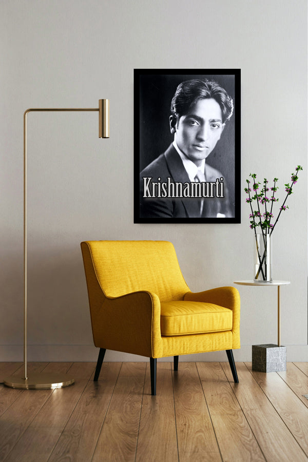 Jiddu Krishnamurti | Vintage Famous Personalities | Large Poster Art Print | Wall Frame