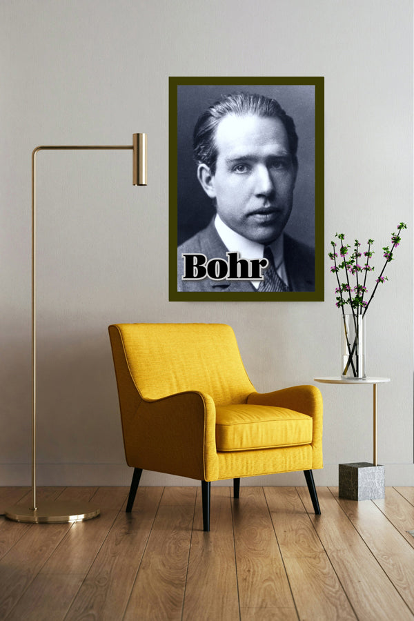 Niels Bohr | Vintage Famous Personalities | Large Poster Art Print | Wall Frame