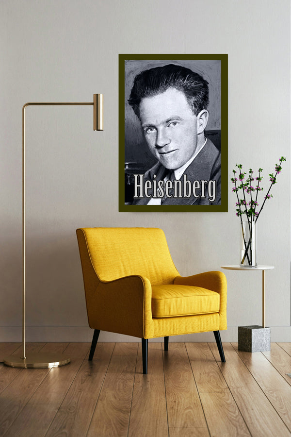 Werner Heisenberg | Vintage Famous Personalities | Large Poster Art Print | Wall Frame