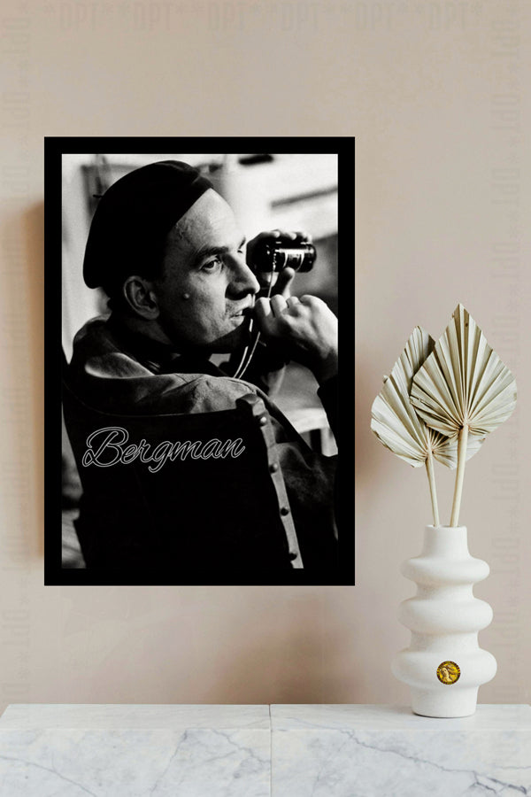 Ingmar Bergman | Vintage Famous Personalities | Large Poster Art Print | Wall Frame
