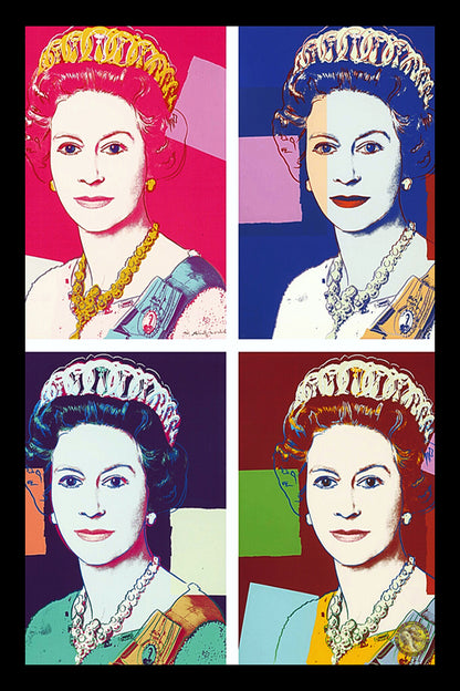 Queen Elizabeth II | Andy Warhol | Vintage Pop Art | Large Poster Print | Wall Frame