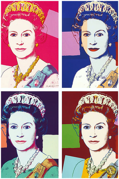 Queen Elizabeth II | Andy Warhol | Vintage Pop Art | Large Poster Print | Wall Frame