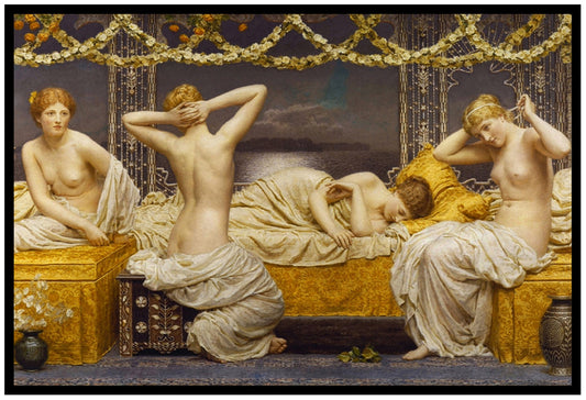 A Summer Night (1887) | Albert Joseph Moore | Painting Art Print | Wall Frame