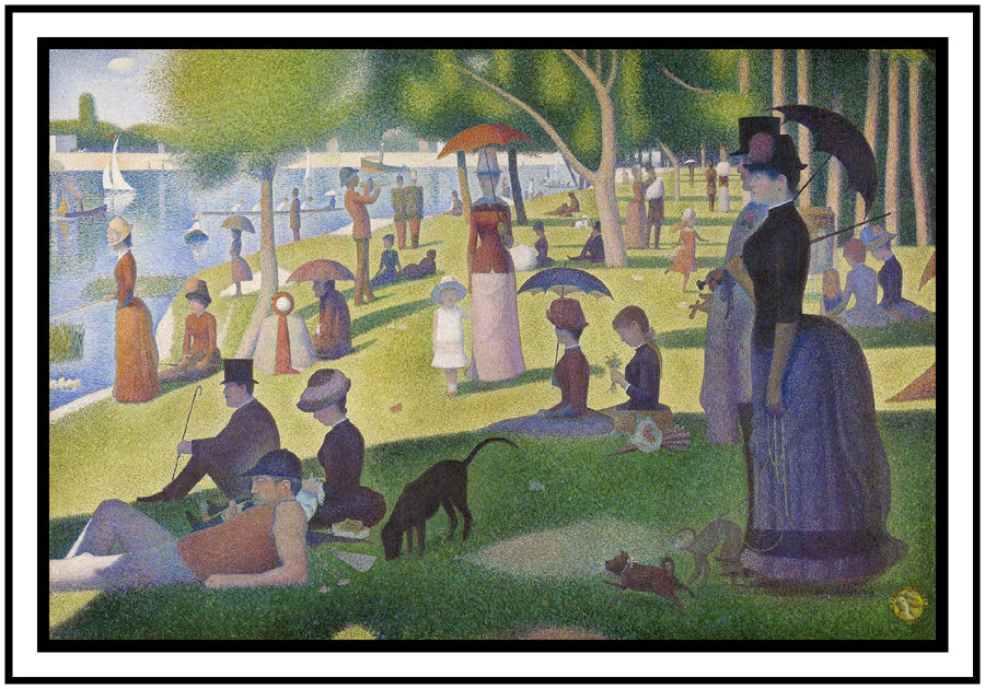 A Sunday on La Grande Jatte (1885) | Georges Seurat | Painting Art Print | Wall Frame