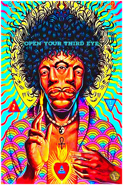 Jimi Hendrix | Vintage Music Artist | Art Poster Print | Wall Frame