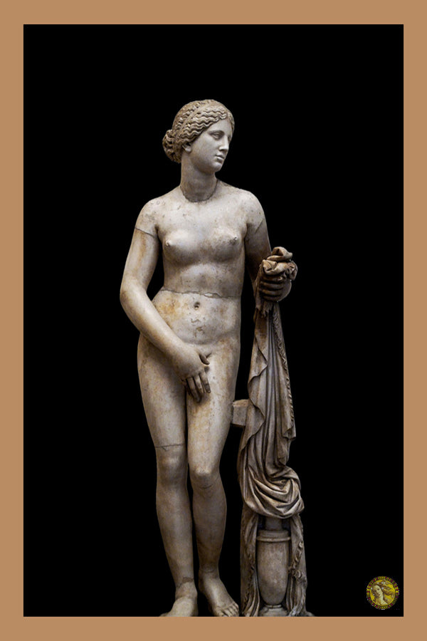 Aphrodite of Knidos | Praxiteles of Athens | Vintage Sculptures | Art Print | Wall Frame