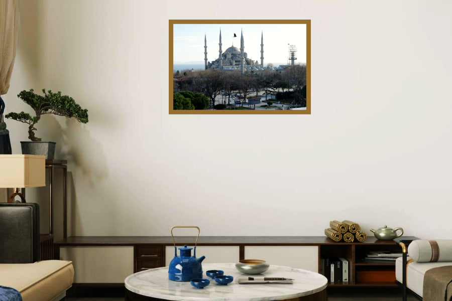 Sultan Ahmed Mosque |  Istanbul Turkey | Vintage Landscape Architecture | Wall Frame