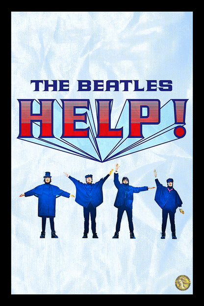 The Beatles | HELP! | Vintage Rock Band | Art Print | Wall Frame