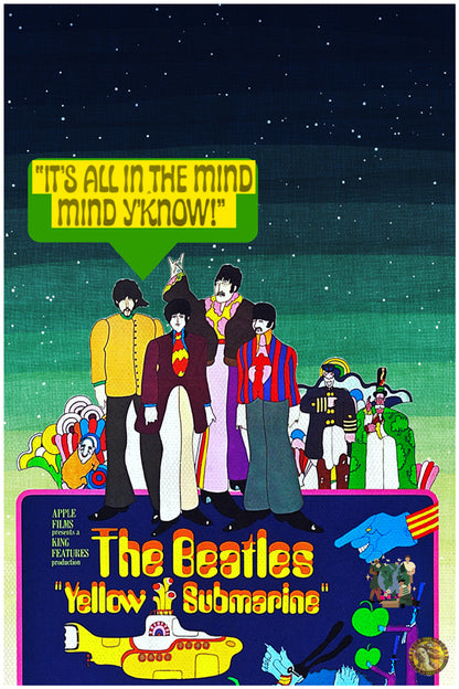 The Beatles | Yellow Submarine (1968) | Vintage Poster | Art Print | Wall Frame