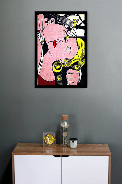 The Kiss (1962) | Roy Lichtenstein | Vintage Pop Art | Large Poster Print | Wall Frame