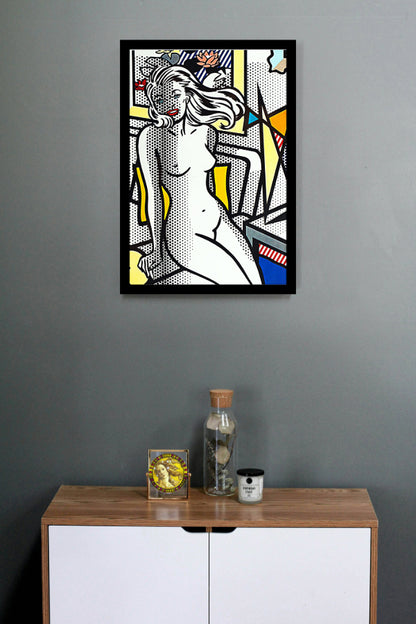 Nude On A Yellow Cushion (1994) | Roy Lichtenstein | Vintage Pop Art | Large Poster Print | Wall Frame