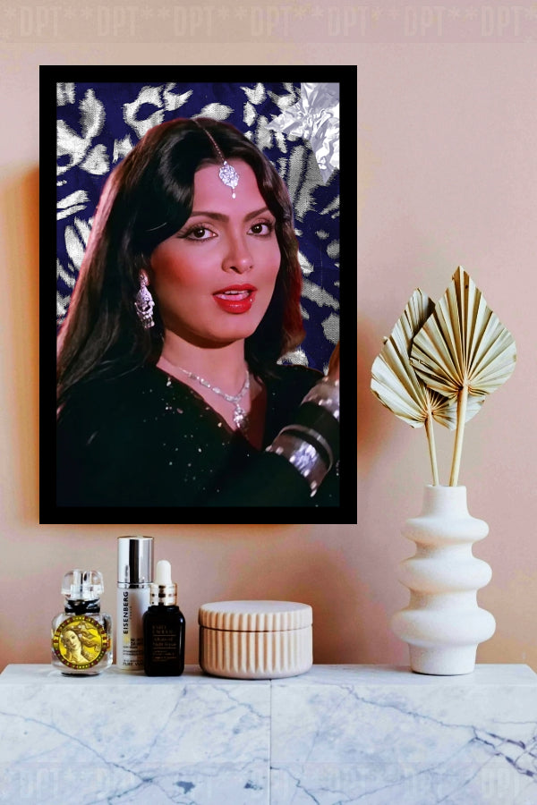 Parveen Babi | Vintage Bollywood Actress | Large Art Print | Wall Frame