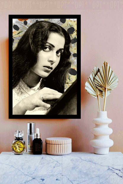 Waheeda Rehman | Vintage Bollywood Actress | Large Art Print | Wall Frame