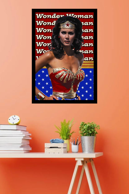 Wonder Woman Lynda Carter | Classic Poster | Art Print | Wall Frame