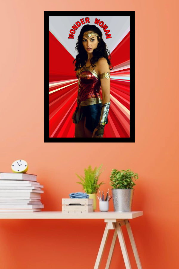 Wonder Woman Gal Gadot | Classic Poster | Art Print | Wall Frame