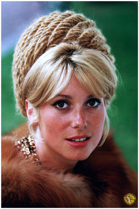 Catherine Deneuve Fur | Vintage Fashion Art Print | Wall Frame