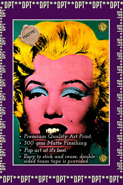 Turquoise Marilyn (1964) | Andy Warhol | Vintage Pop Art | Large Poster Print | Wall Frame