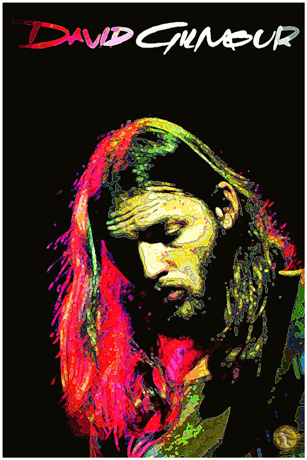 David Gilmour Pink Floyd | Vintage Rock Band | Art Print | Wall Frame