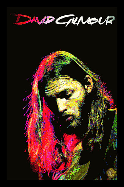 David Gilmour Pink Floyd | Vintage Rock Band | Art Print | Wall Frame