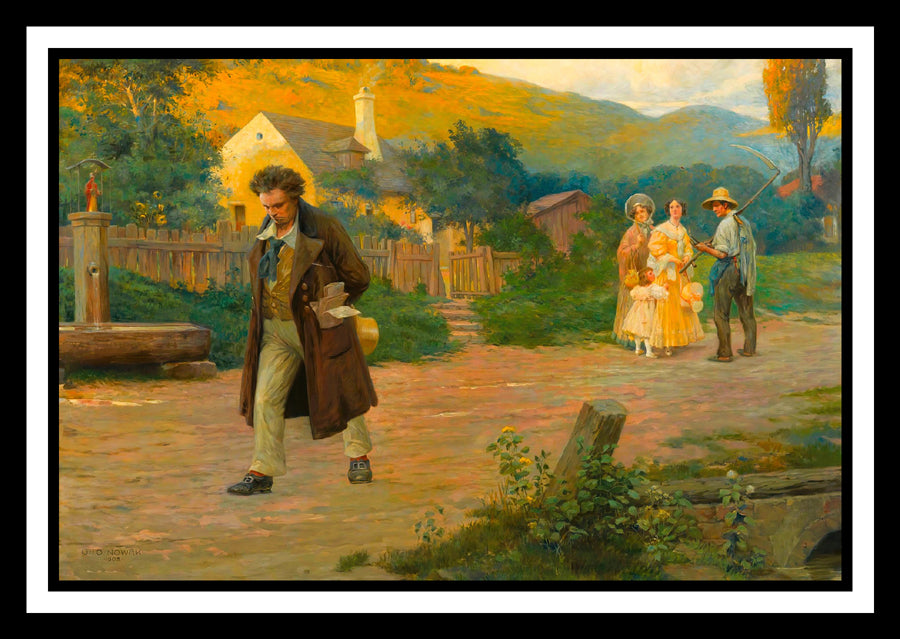 The Lonely Master Beethoven On A Walk Near Vienna (1922) | Otto Nowak | Painting Art Print | Wall Frame