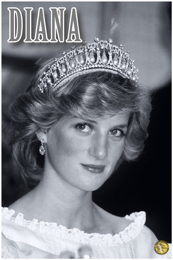 Princess Diana | Vintage Famous Personalities | Large Poster Art Print | Wall Frame