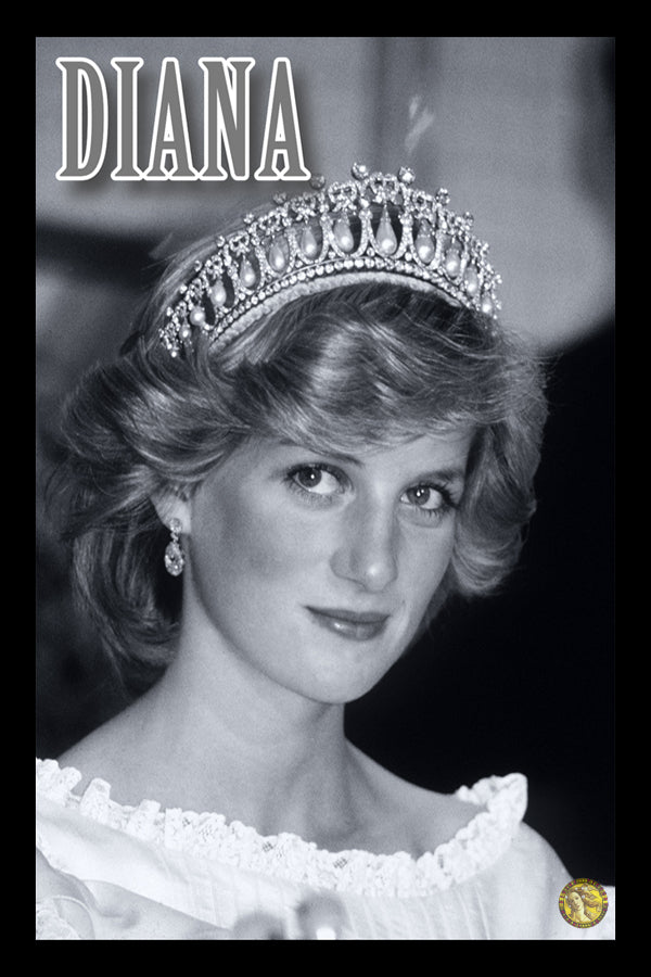 Princess Diana | Vintage Famous Personalities | Large Poster Art Print | Wall Frame