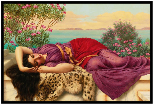 Dolce Far Niente (1906) | John William Godward,| Painting Art Print | Wall Frame