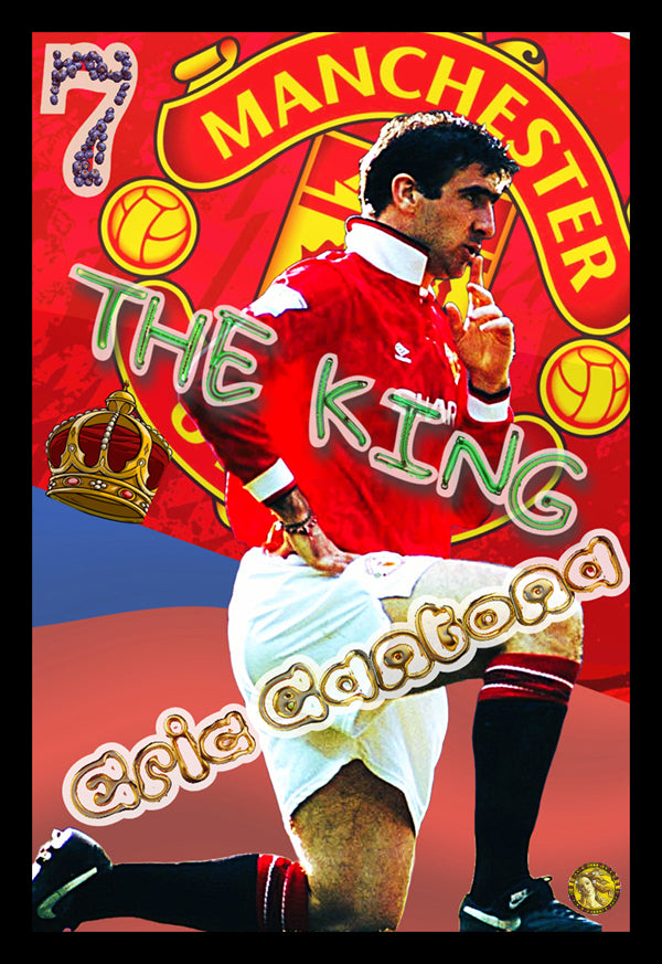 Eric Cantona | Vintage Football Player | Art Print | Wall Frame