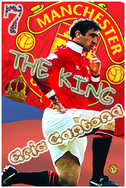 Eric Cantona | Vintage Football Player | Art Print | Wall Frame