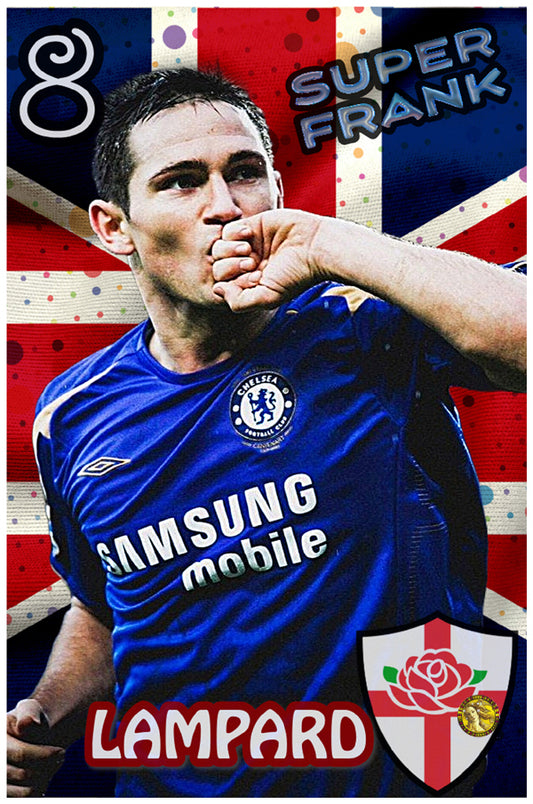 Frank Lampard | Vintage Football Player | Art Print | Wall Frame