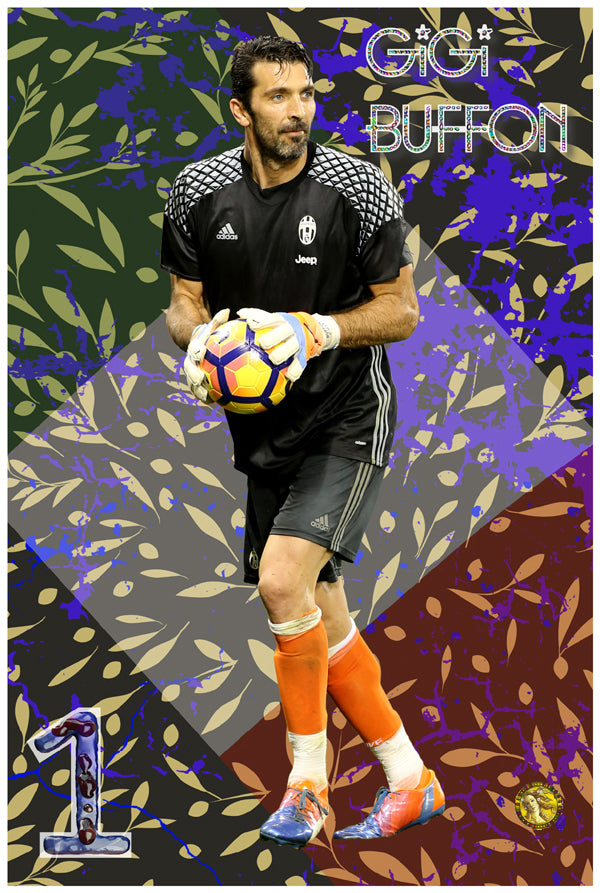 Gianluigi Buffon | Vintage Football Player | Art Print | Wall Frame