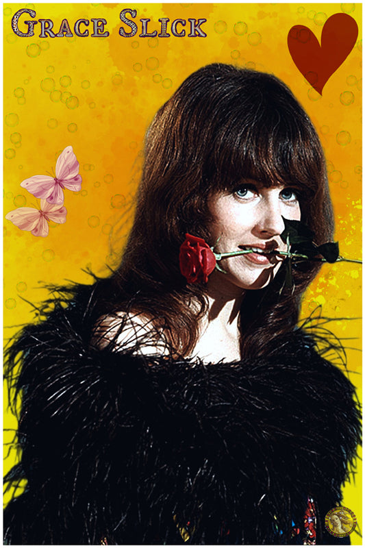 Grace Slick | Jefferson Airplane 1968 | Vintage Music Artist | Art Print | Wall Frame