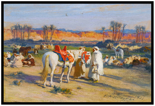 Halt In The Desert (1922) | Frederick Arthur Bridgman | Painting Art Print | Wall Frame