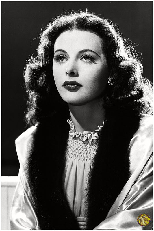 Hedy Lamarr | Monochrome (1940) | Vintage Hollywood Actress | Art Print | Wall Frame