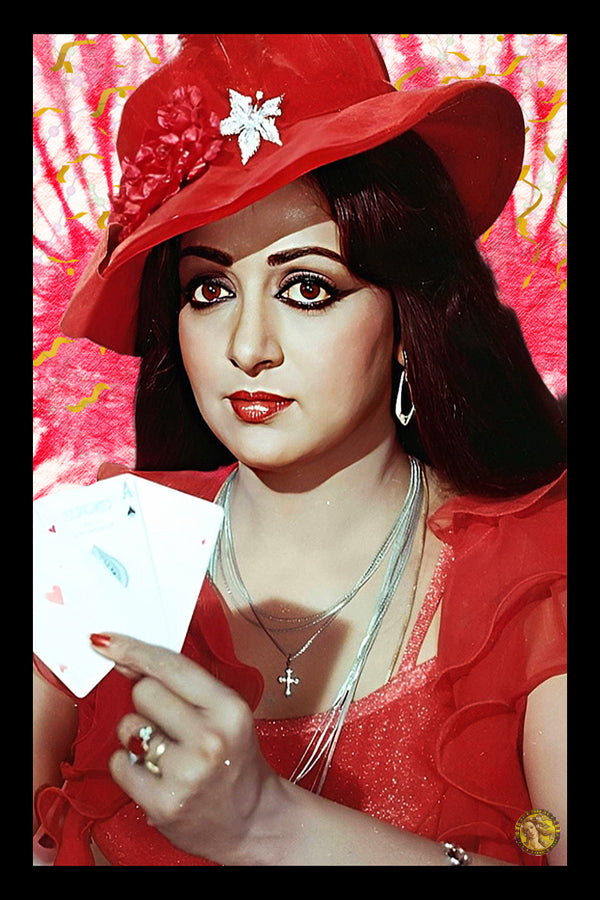 Hema Malini | Vintage Bollywood Actress | Large Art Print | Wall Frame