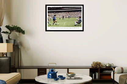 Diego Maradona's 'Goal of the Century' at the World Cup 1986  | Vintage Iconic Photograph | Wall Frame