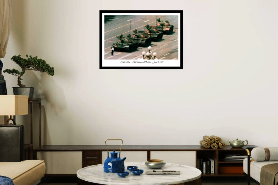 Tank Man 1989 | Vintage Iconic Photograph | Wall Frame