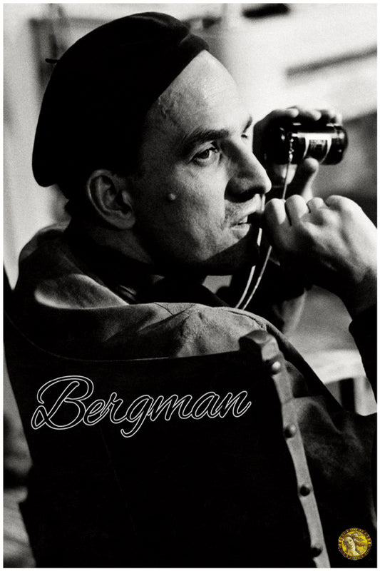 Ingmar Bergman | Vintage Famous Personalities | Large Poster Art Print | Wall Frame