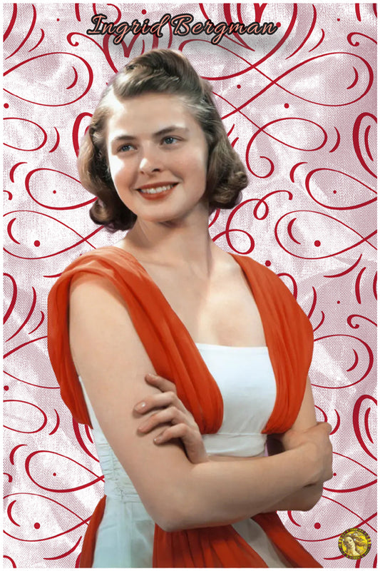 Ingrid Bergman | Vintage Hollywood Actress | Art Print | Wall Frame