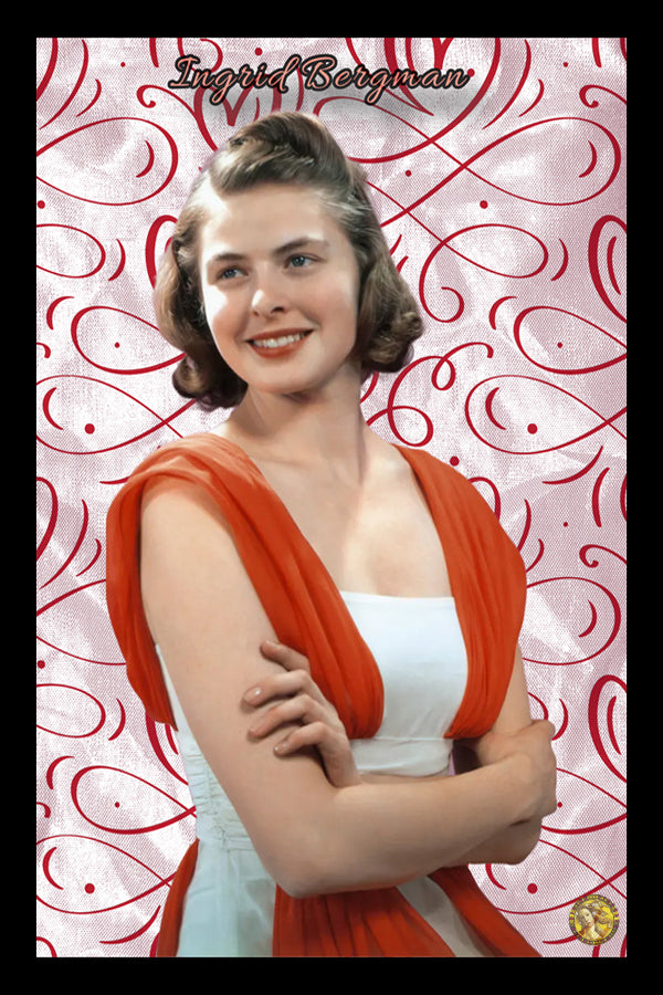 Ingrid Bergman | Vintage Hollywood Actress | Art Print | Wall Frame