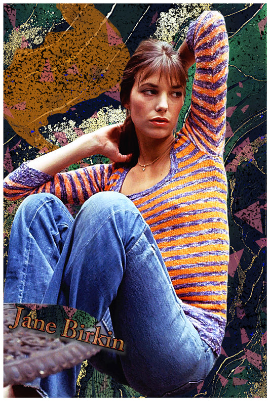 Jane Birkin | Vintage Hollywood Actress | Art Print | Wall Frame