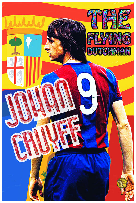 Johan Cruyff | Vintage Football Player | Art Print | Wall Frame