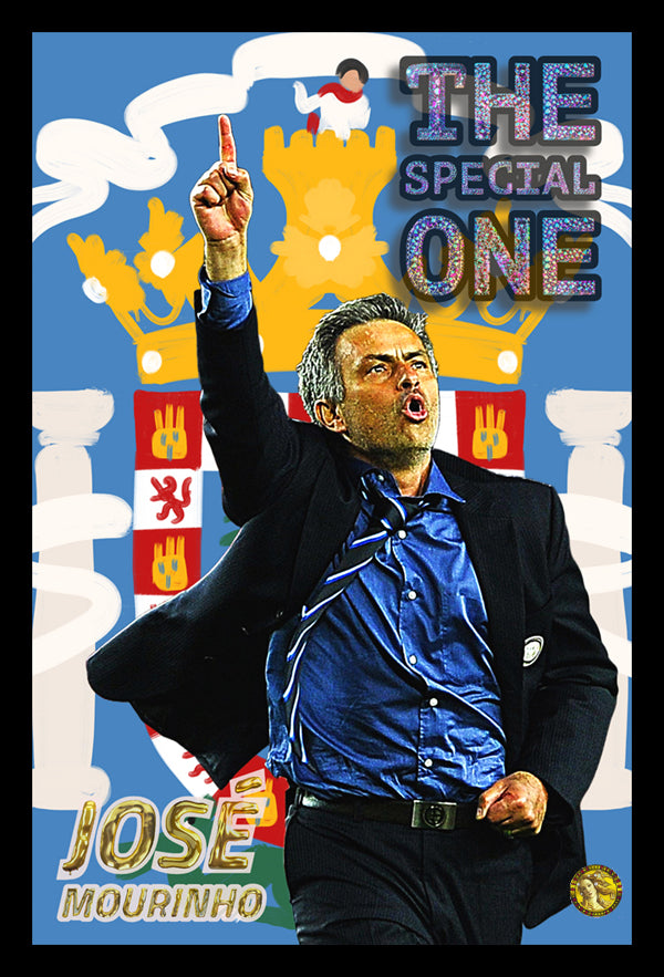 José Mourinho | Vintage Football Manager| Art Print | Wall Frame