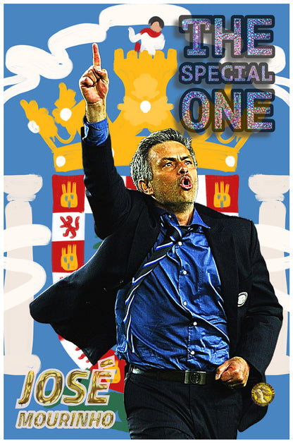 José Mourinho | Vintage Football Manager| Art Print | Wall Frame