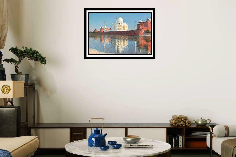 Taj Mahal Mausoleum, Agra (1876) | Vasily Vereshchagin | Painting Art Print | Wall Frame