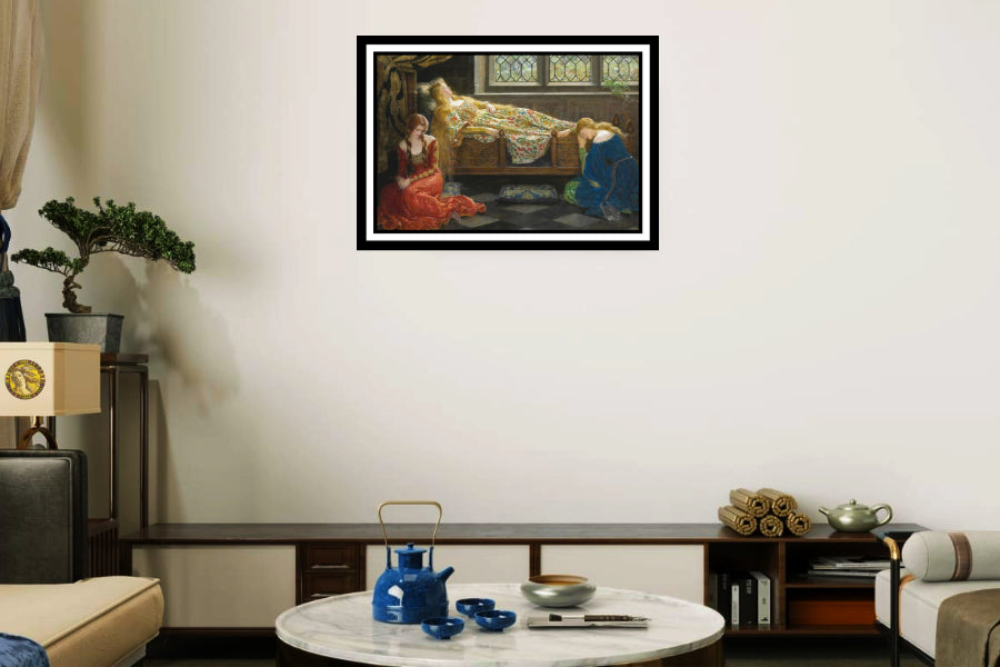 The Sleeping Beauty (1922) | John Collier | Painting Art Print | Wall Frame